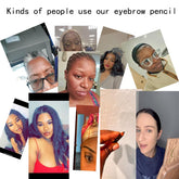 2 black eyebrow pen with 1 pack eyebrow brush,waterproof,#001